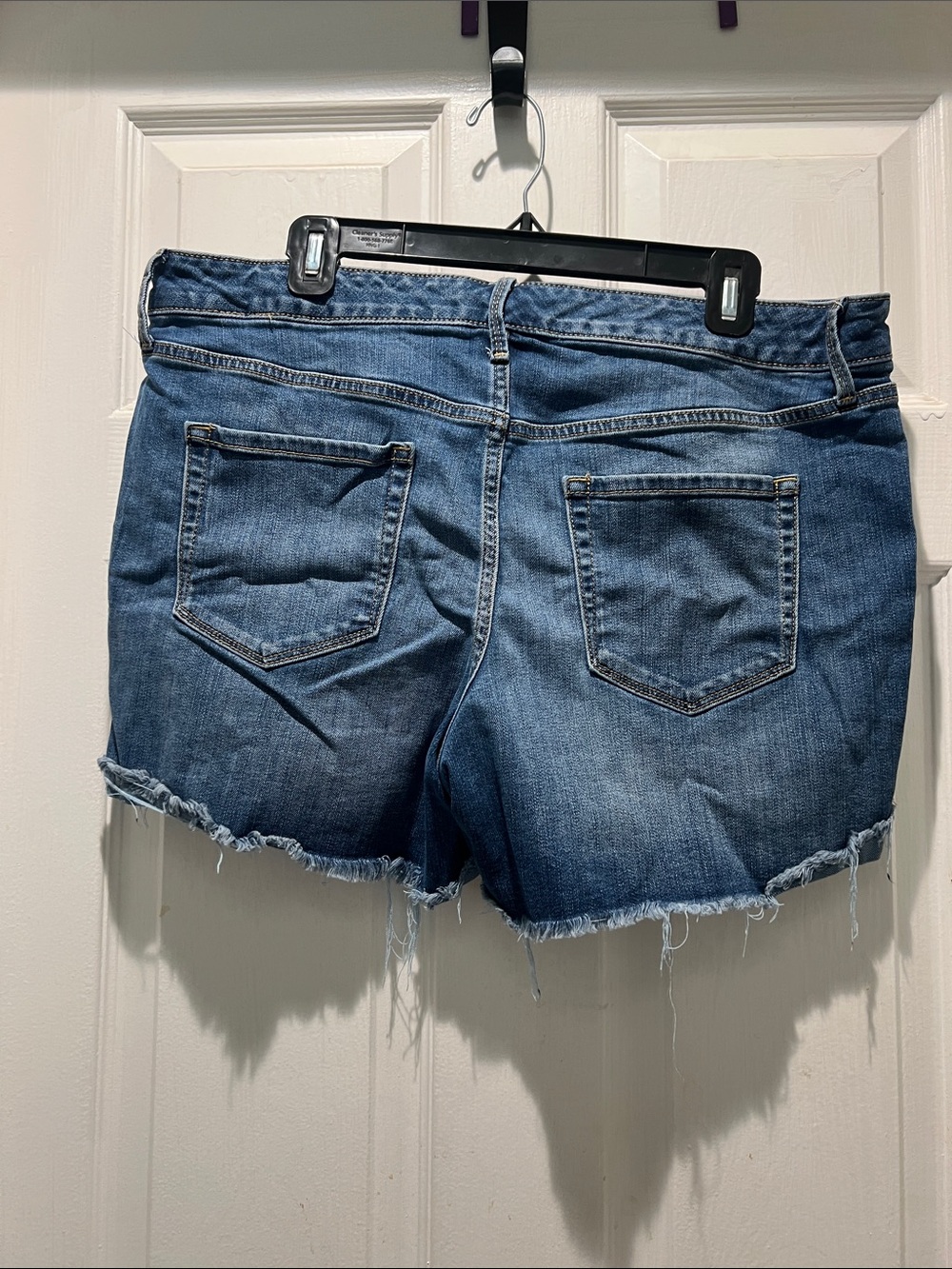 Ava & Viv Distressed Blue Denim Shorts - Picture 3 of 8